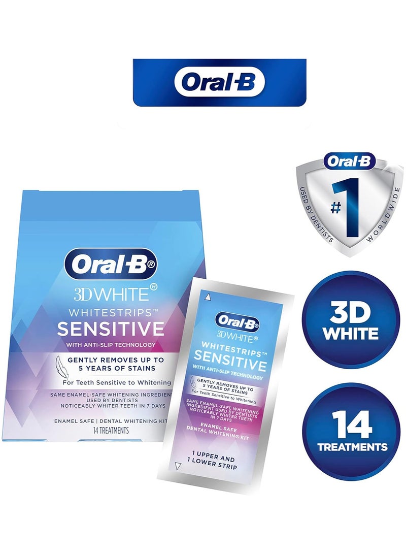 Oral-B مجموعة شرائط تبييض الأسنان الحساسة 3DWhite، مكونة من 14 قطعة - Image 3
