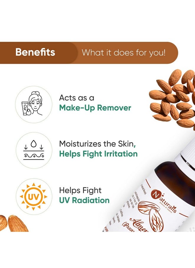 Naturalis Essence Of Nature Pure Cold Pressed Sweet Almond Oil For Hair And Skin - 30Ml  - Image 4
