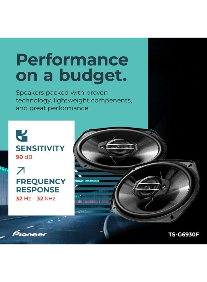 Pioneer TS-G6930F 6" x 9" 3-Way Coaxial Speaker 400W Max - Image 4