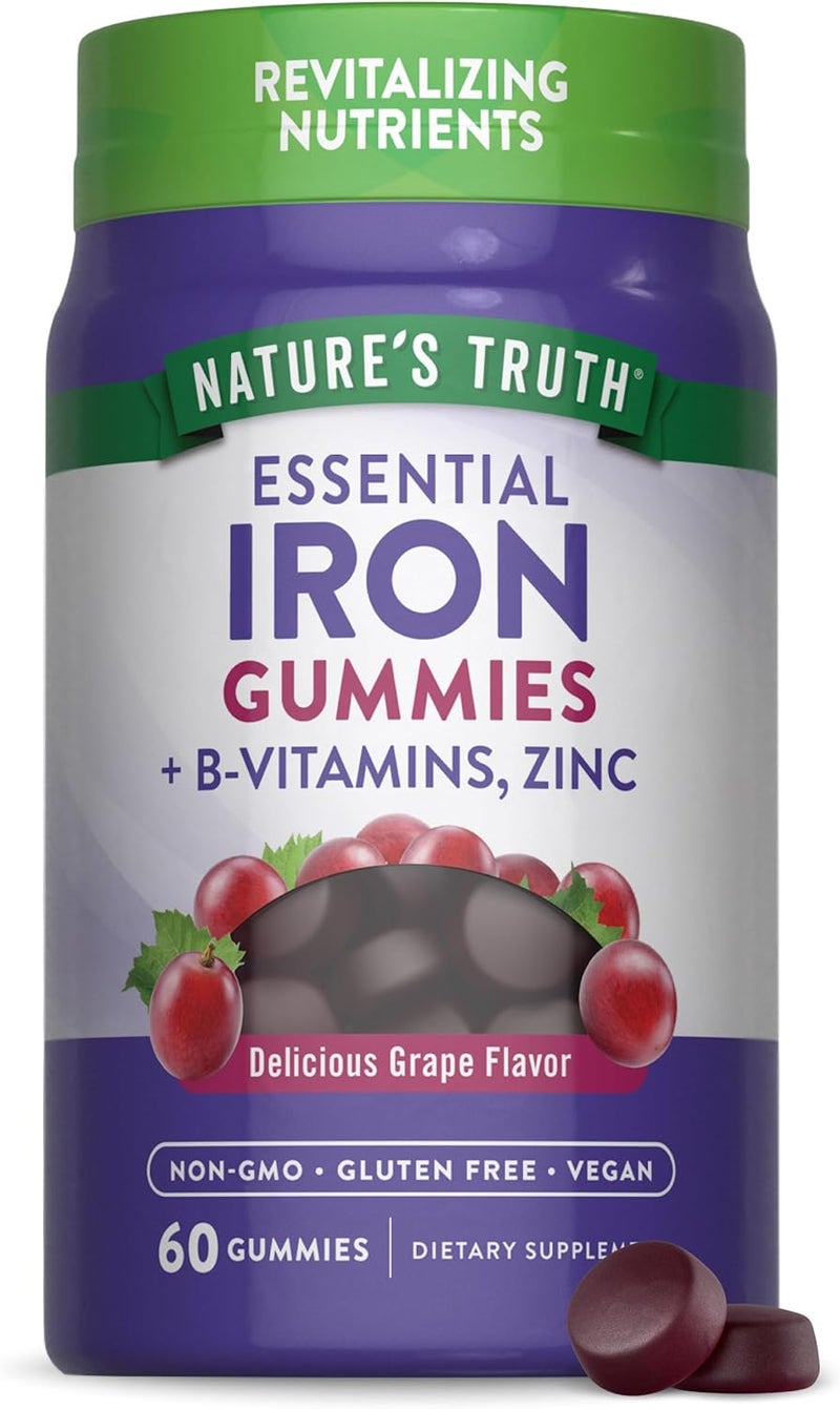 Iron Gummies 60 Count for Adults