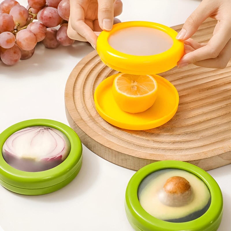 Silicone Fruit and Vegetable Storage Containers - Discover the 4 Pack Set that Enhance Your Fridge Organization, Preserve the Freshness of Fruit and Vegetables While Avoiding Damage. - Image 4