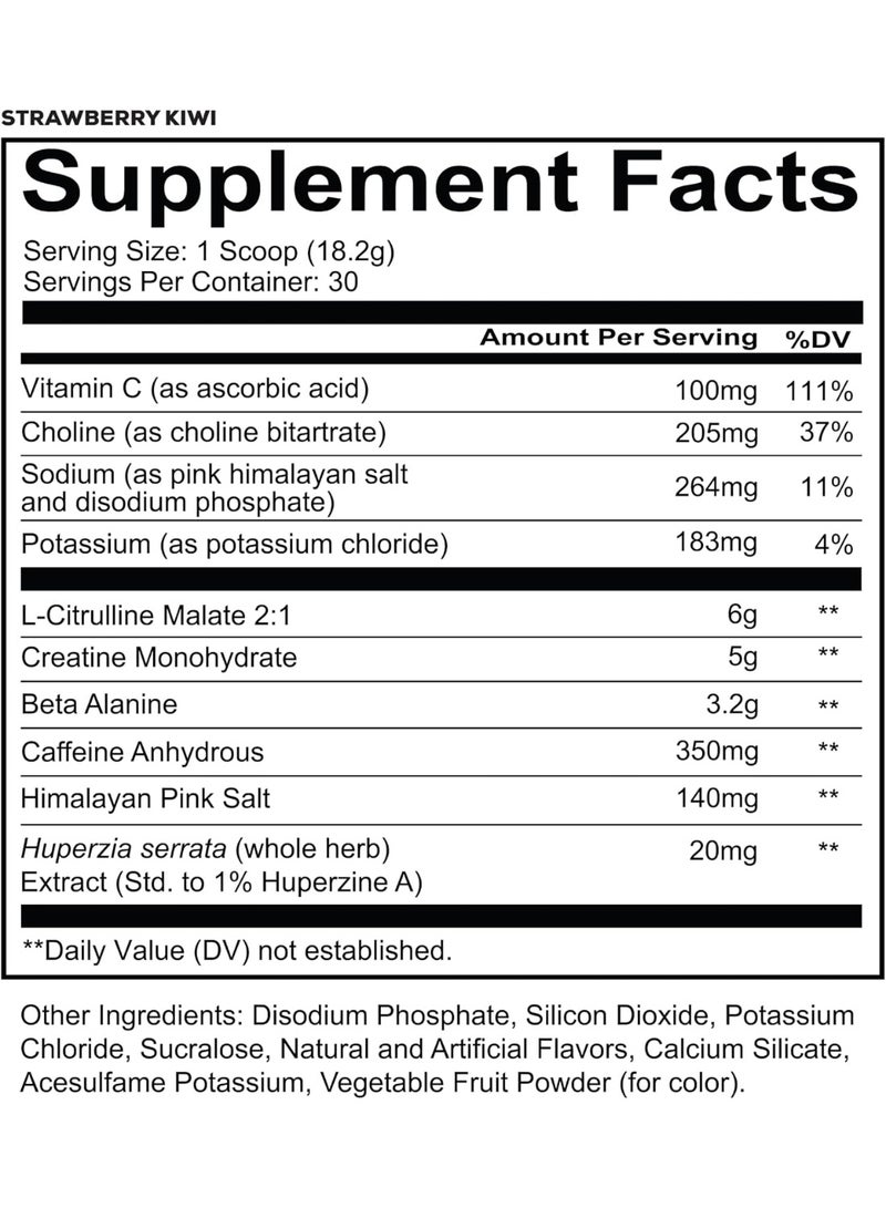 REDCON1 Total War Reloaded Pre Workout Powder, Strawberry Kiwi - Creatine, Beta Alanine + L-Citrulline Malate Keto Friendly for Men & Women with 350mg of Caffeine - Fast Acting (30 Servings) - Image 2