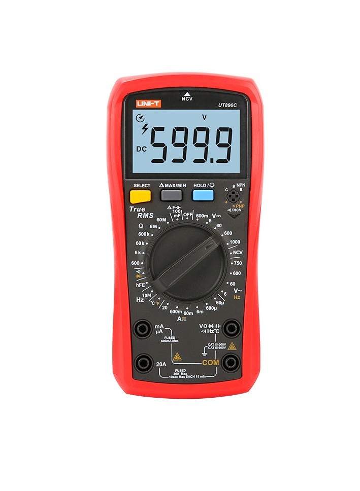 يوني تي جهاز الملتيميتر الرقمي UNI-T UT890C بتقنية True RMS وقياس الحرارة - Image 1