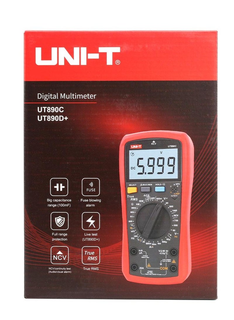 يوني تي جهاز الملتيميتر الرقمي UNI-T UT890C بتقنية True RMS وقياس الحرارة - Image 2