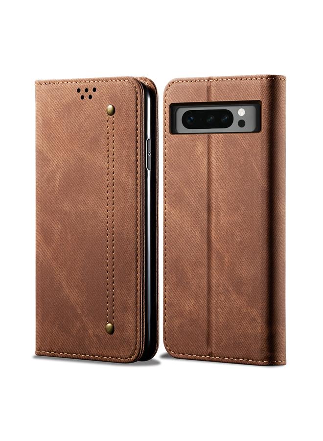 زبون جراب لهاتف Google Pixel 8 Pro بتصميم غير رسمي من الجلد بتصميم أفقي قابل للطي - Image 1