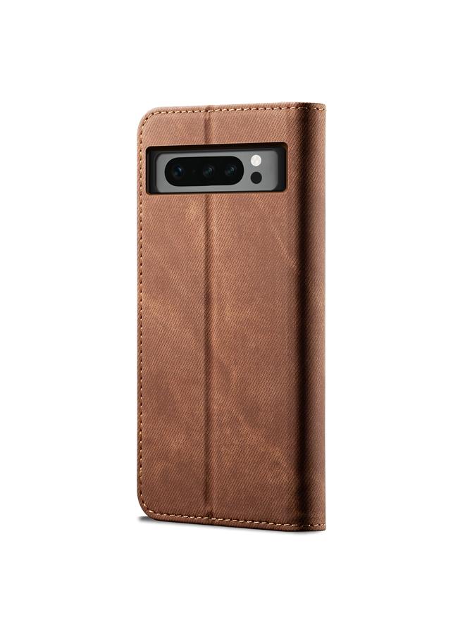 زبون جراب لهاتف Google Pixel 8 Pro بتصميم غير رسمي من الجلد بتصميم أفقي قابل للطي - Image 3