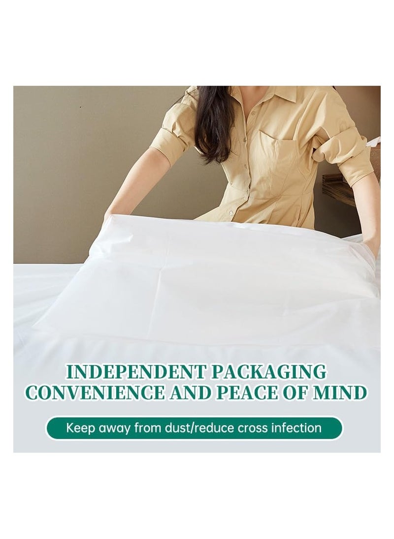 RION Travel Safe Disposable Cover Sheets for Travel, Disposable Bed Sheet, Disposable Duvet, Comforter Cover, Disposable Pillowcases, Perfect for Hotels & Trips  - Image 3