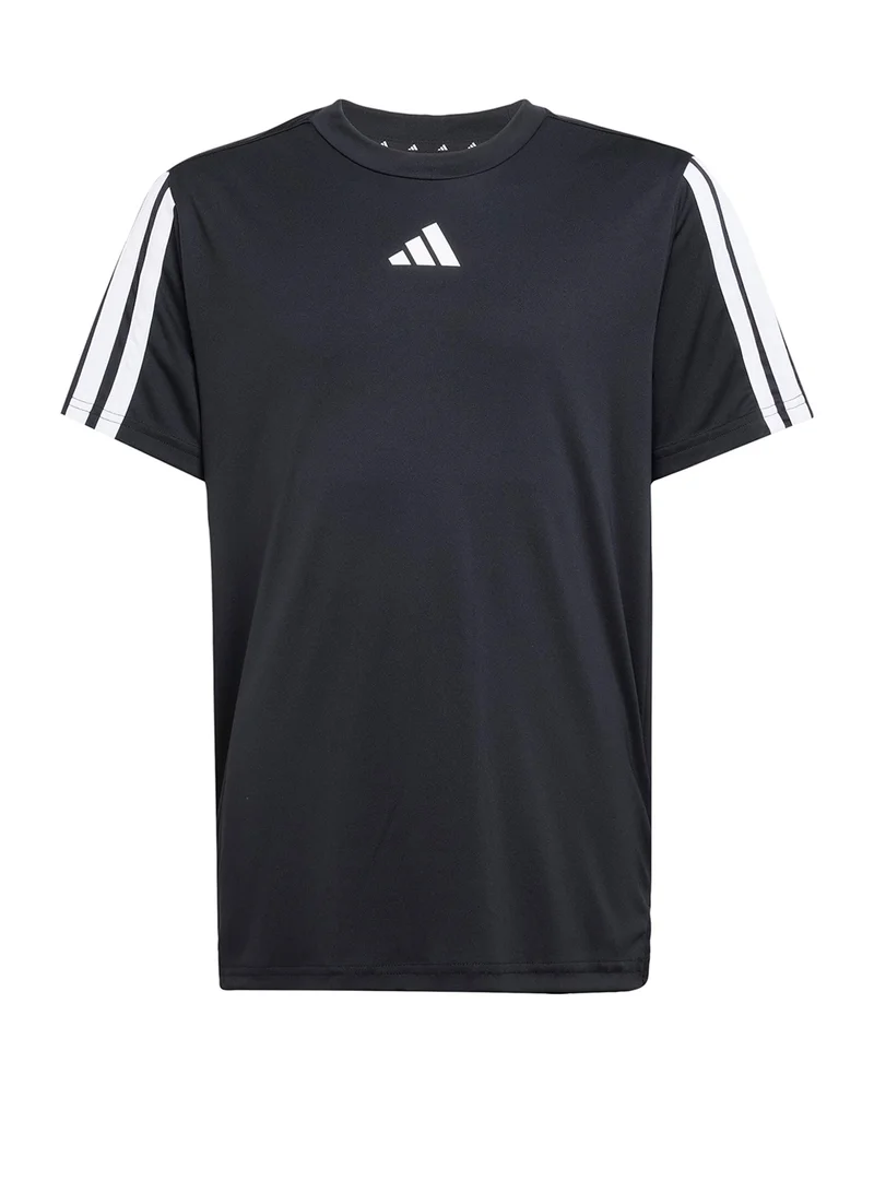 Adidas Youth Training Essential 3 Stripe T-Shirt