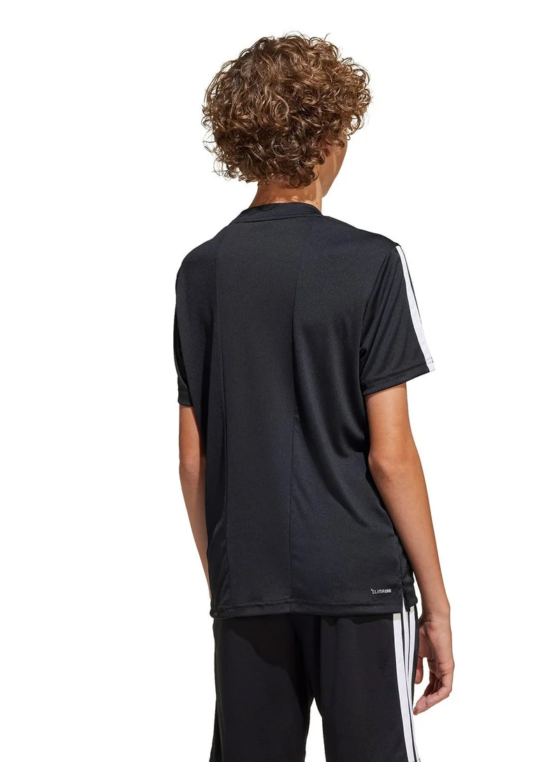 Adidas Youth Training Essential 3 Stripe T-Shirt