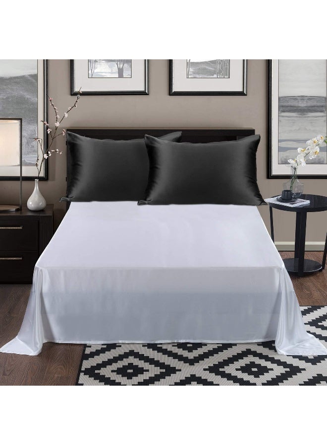 ALASKA BEAR Silk Pillowcase for Hair and Skin Beauty Sleep 100 Real Mulberry Silk Anti-Aging Pillow Slip Case Cover, Queen (1pc, Black) - Image 5