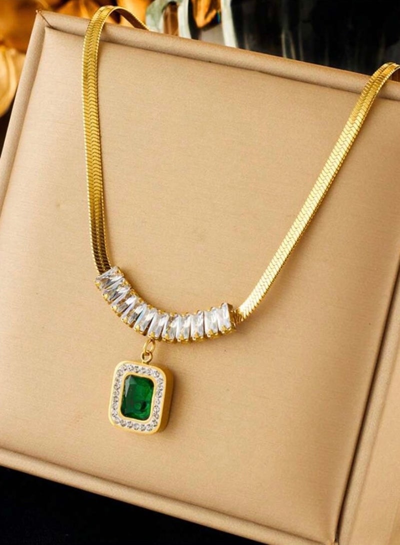 إيكوال سلسال نسائي أنيق من الاستانلس ستيل مطلي باللون الذهبي - Image 1