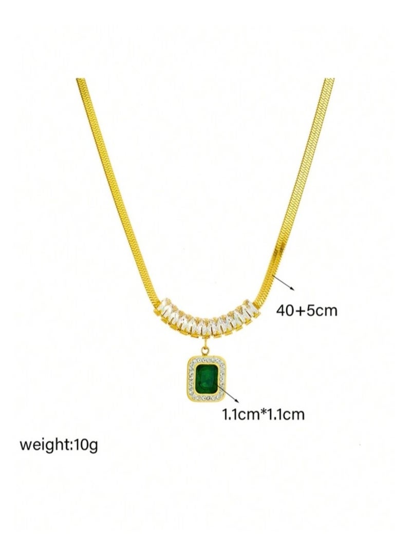 إيكوال سلسال نسائي أنيق من الاستانلس ستيل مطلي باللون الذهبي - Image 3