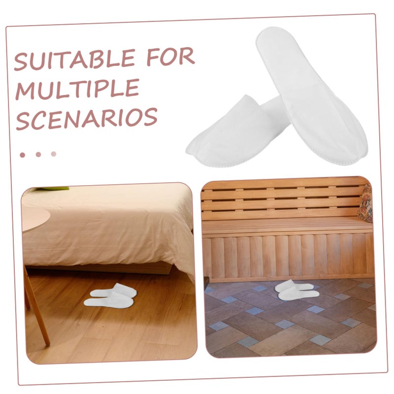 Non Woven Fabric Disposable Hotel Slippers 10 Pairs For Guests Men And Women - Image 3
