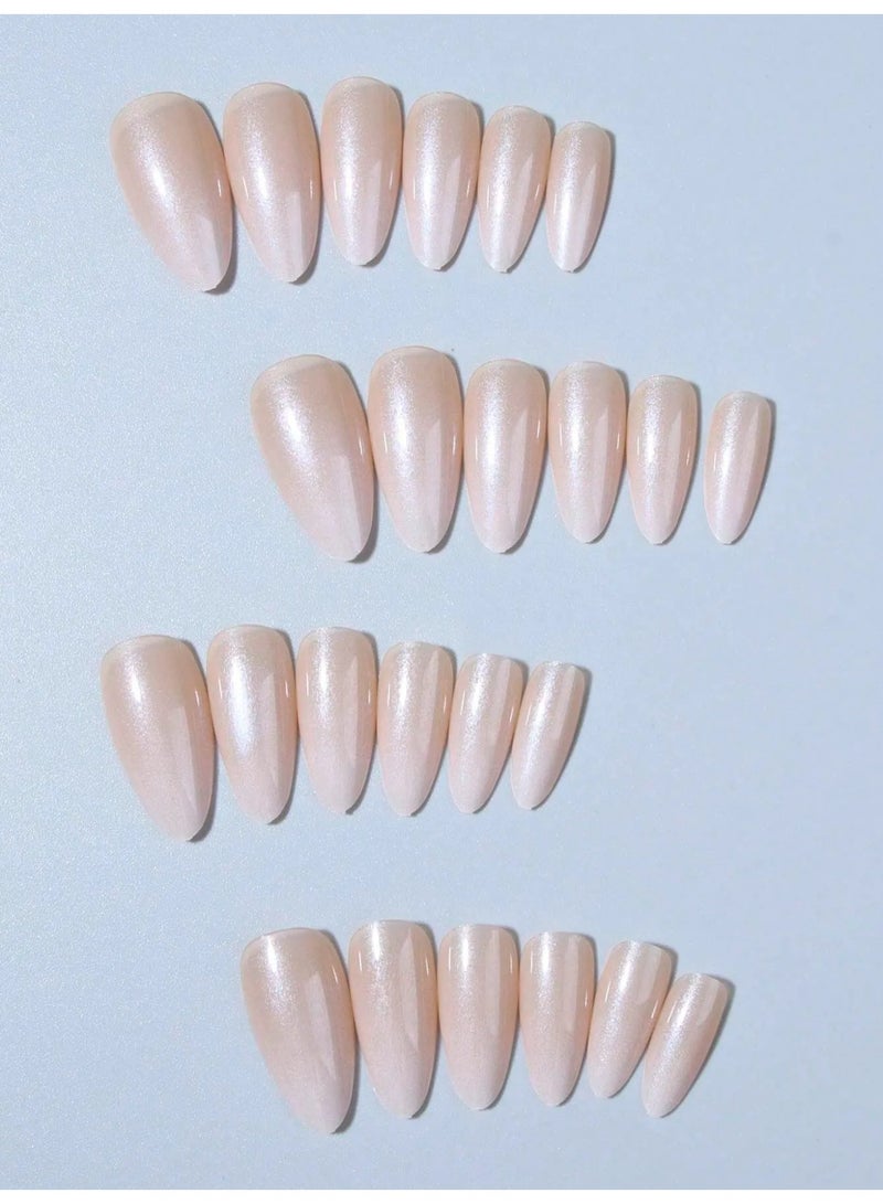 اظافر تركيب مزيفه بشكل لوزي تحتوي العلبه على 24 ظفر مع مبرد اظافر و صمغ - Image 2