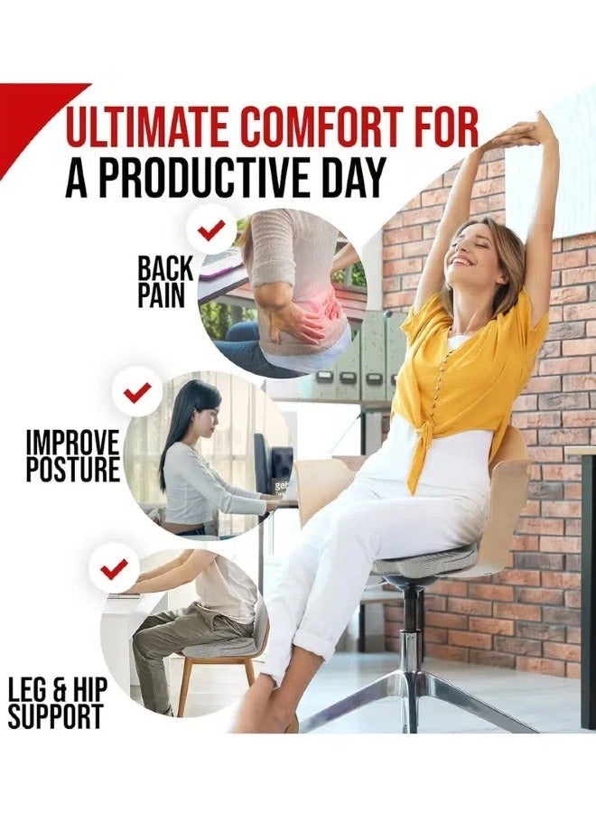 oldlaiben Ergonomic Lumbar Support Pillow Helps Relieve Lower Back Pain Improves Posture Fits Most Seats Breathable Mesh Washable Cover, Back Cushion for Chair, Car, Couch, Ideal for Gaming and Desk Chairs - Image 5