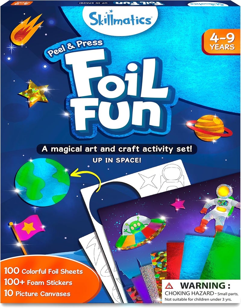 Skillmatics Foil Fun - Unicorns & Princesses, No Mess Art for Kids, Craft Kits & Supplies, DIY Creative Activity, Travel Toys, Gifts for Ages 4, 5, 6, 7, 8,  9 - Image 1