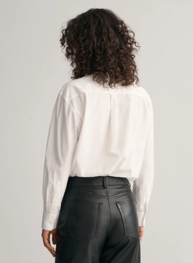 غانت قميص بوبلين بقصة مريحة من جانت