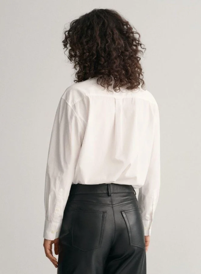 غانت قميص بوبلين بقصة مريحة من جانت