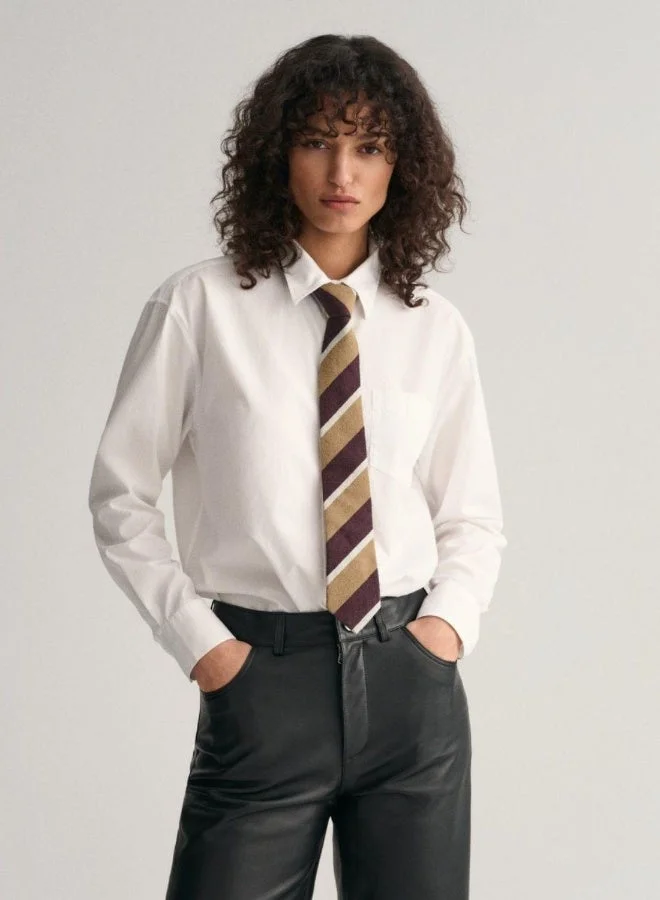 غانت قميص بوبلين بقصة مريحة من جانت