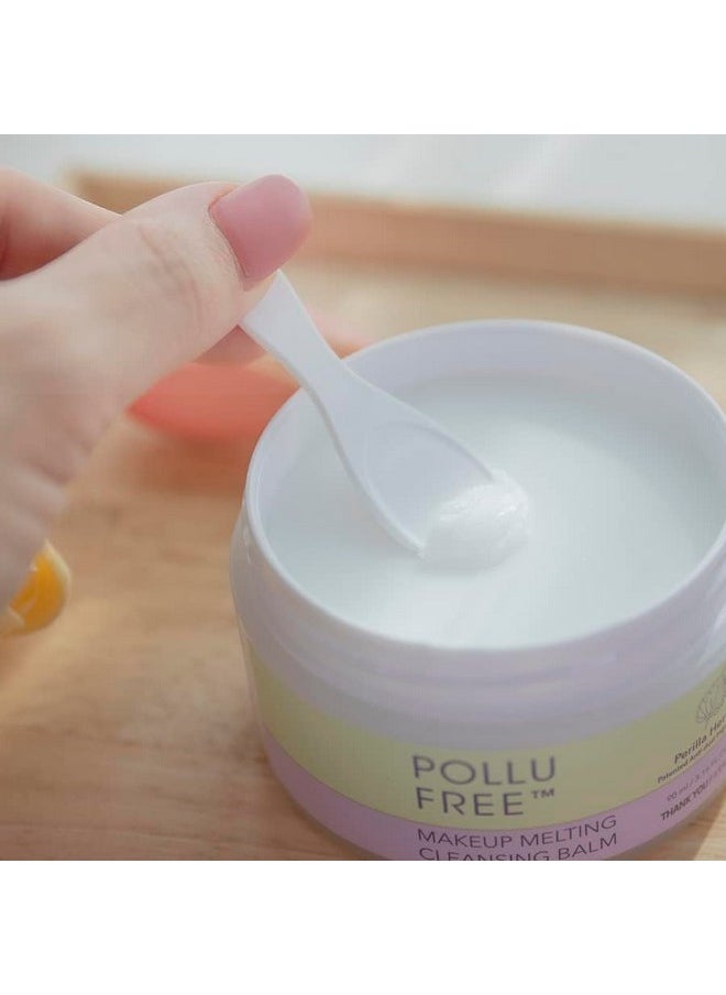 THANKYOU FARMER THANKYOU FARMER Pollufree Makeup Melting Cleansing Balm 3.16 Fl Oz (90ml) - Waterproof Makeup Remover, Patented Korean Herb Extract, Korean Cleansing Balm Makeup Remover, Oil Based Cleanser  - Image 5