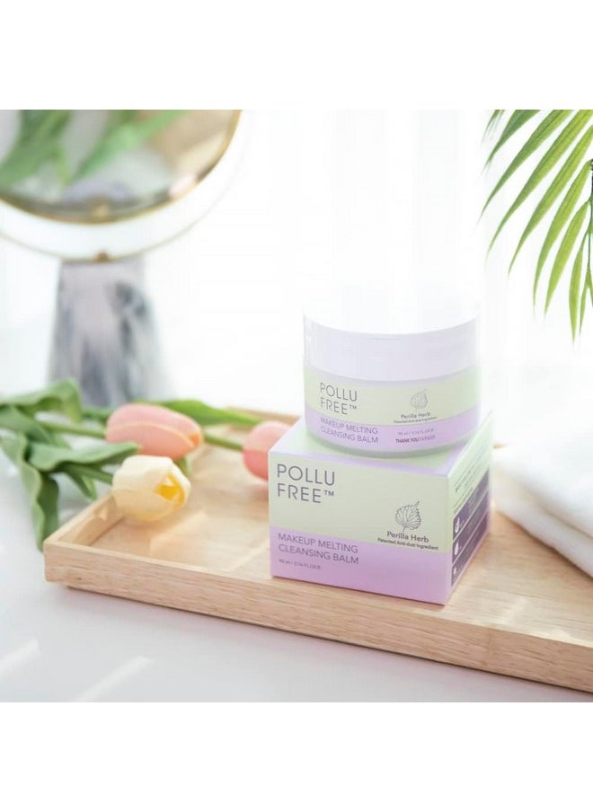 THANKYOU FARMER THANKYOU FARMER Pollufree Makeup Melting Cleansing Balm 3.16 Fl Oz (90ml) - Waterproof Makeup Remover, Patented Korean Herb Extract, Korean Cleansing Balm Makeup Remover, Oil Based Cleanser  - Image 4