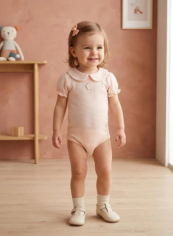 Babies & More Babies & More Newborn Girls Peach Romper