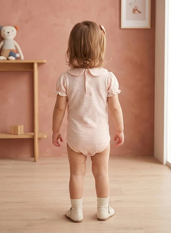 Babies & More Babies & More Newborn Girls Peach Romper
