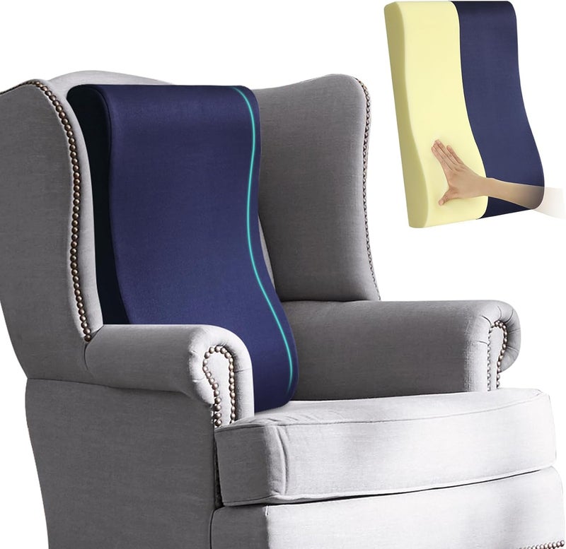 HAVARGO 2-in-1 Neck Pillow Lumbar Support Pillow for Recliner Couch - High-Density Foam Cushion Ergonomic Back Support for High-Back Rocking Chairs, Gaming Chair, Sofa to Relax The Back,Medium - Image 1