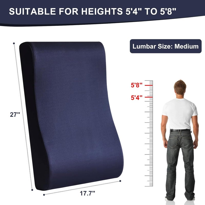 HAVARGO 2-in-1 Neck Pillow Lumbar Support Pillow for Recliner Couch - High-Density Foam Cushion Ergonomic Back Support for High-Back Rocking Chairs, Gaming Chair, Sofa to Relax The Back,Medium - Image 3
