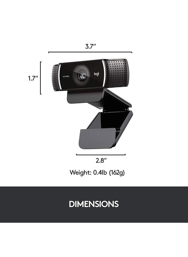 Logitech C922 Pro Stream Webcam Black - Image 4