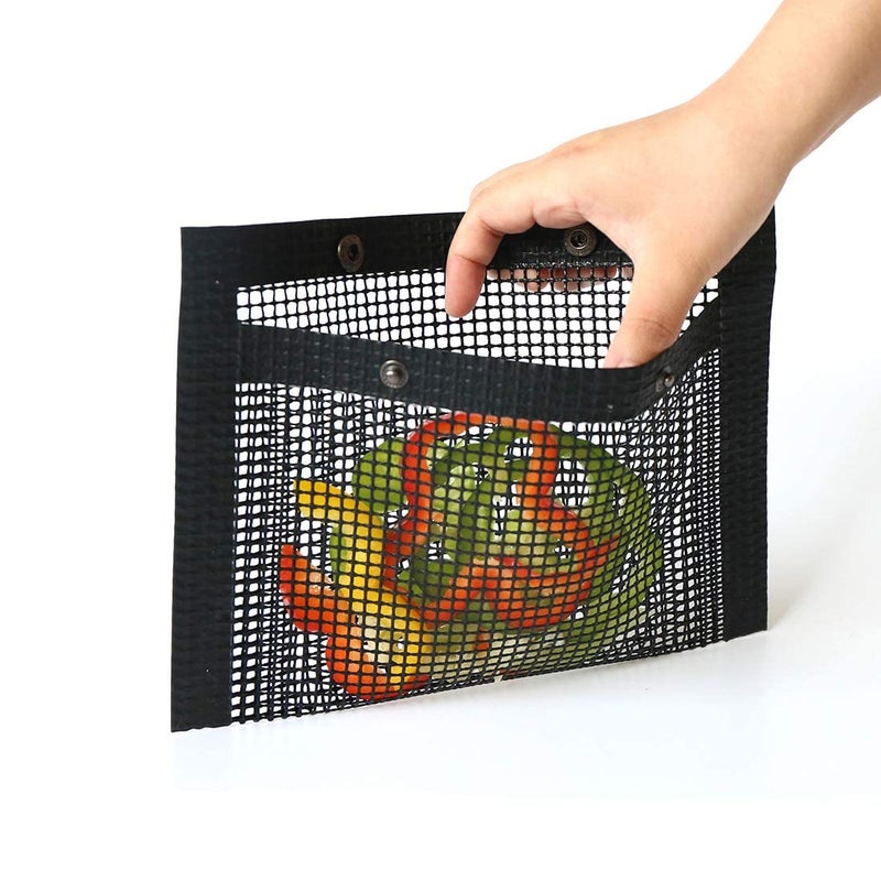 SQUICKLE Non Stick BBQ Grill Mesh Bag // BBQ Baked Bag // Grilling Baking Reusable & Easy to Clean Non-Stick Mesh Grilling Bag - (Pack of 1) - Image 2