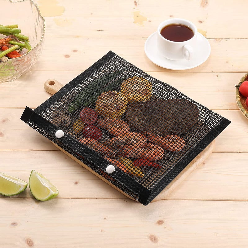 SQUICKLE Non Stick BBQ Grill Mesh Bag // BBQ Baked Bag // Grilling Baking Reusable & Easy to Clean Non-Stick Mesh Grilling Bag - (Pack of 1) - Image 3