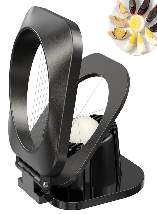 evoloop Egg Slicer for Hard Boiled Eggs Egg Cutter Strawberry Slicer Heavy Duty Aluminium Tomato Slicer Stainless Steel Wire Egg Slicer Dicer with 3 Slicing Styles, Easy to Clean - Image 1