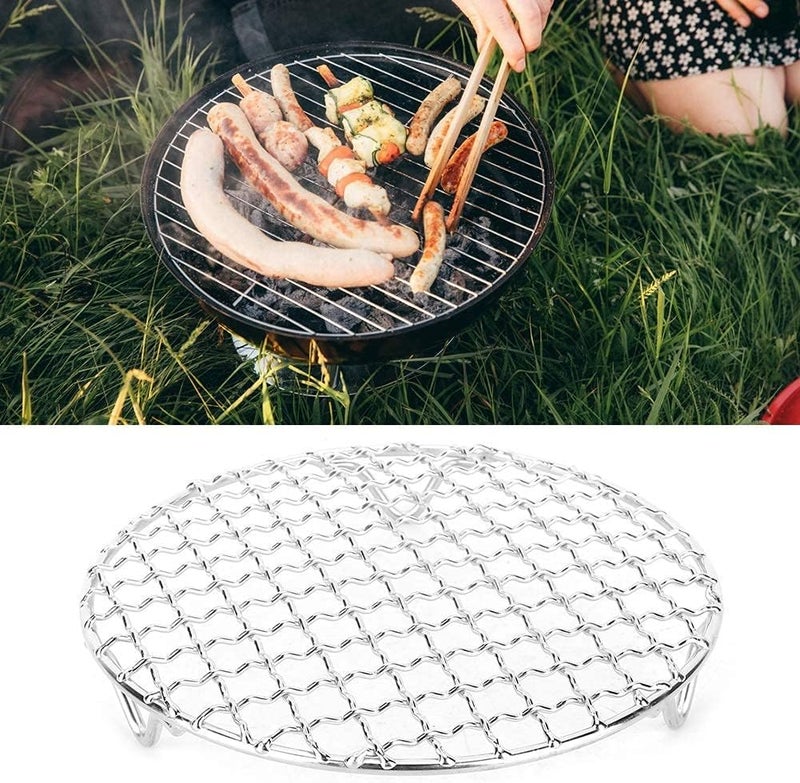 klarako Round Baking Racks for Cooking, 6.5inch Stainless Steel Cooling Rack Wire Trivet Steaming Roasting Grilling Rack for Oven BBQ - Image 3