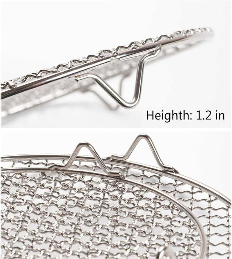 klarako Round Baking Racks for Cooking, 6.5inch Stainless Steel Cooling Rack Wire Trivet Steaming Roasting Grilling Rack for Oven BBQ - Image 2