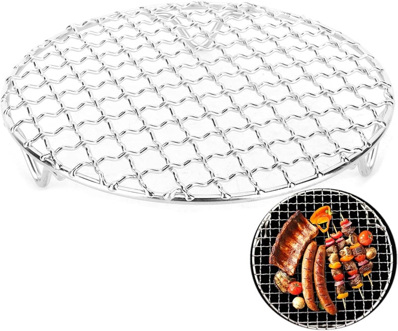 klarako Round Baking Racks for Cooking, 6.5inch Stainless Steel Cooling Rack Wire Trivet Steaming Roasting Grilling Rack for Oven BBQ - Image 1