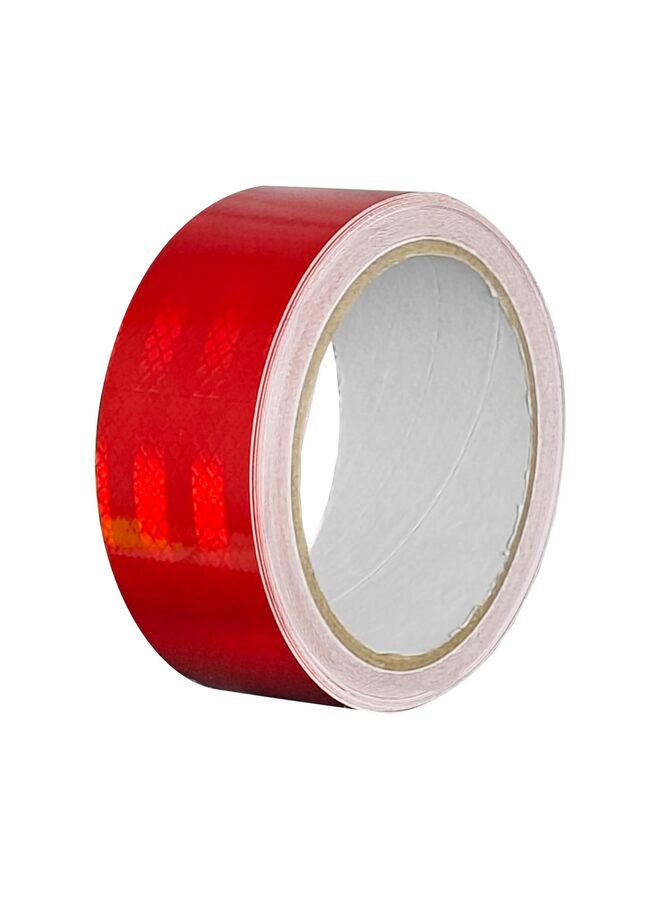 Reflective Tape Shiny Fade-Resistant Reflective Outdoor Waterproof Strong Adhesive Safety Warning Reflector Visible Tape for Trailers, Trucks and Bikes (2''×32' 9.7" Red) - Image 2