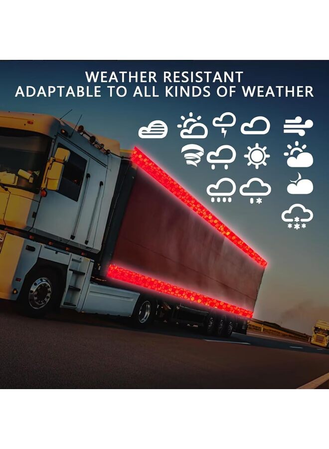 Reflective Tape Shiny Fade-Resistant Reflective Outdoor Waterproof Strong Adhesive Safety Warning Reflector Visible Tape for Trailers, Trucks and Bikes (2''×32' 9.7" Red) - Image 4