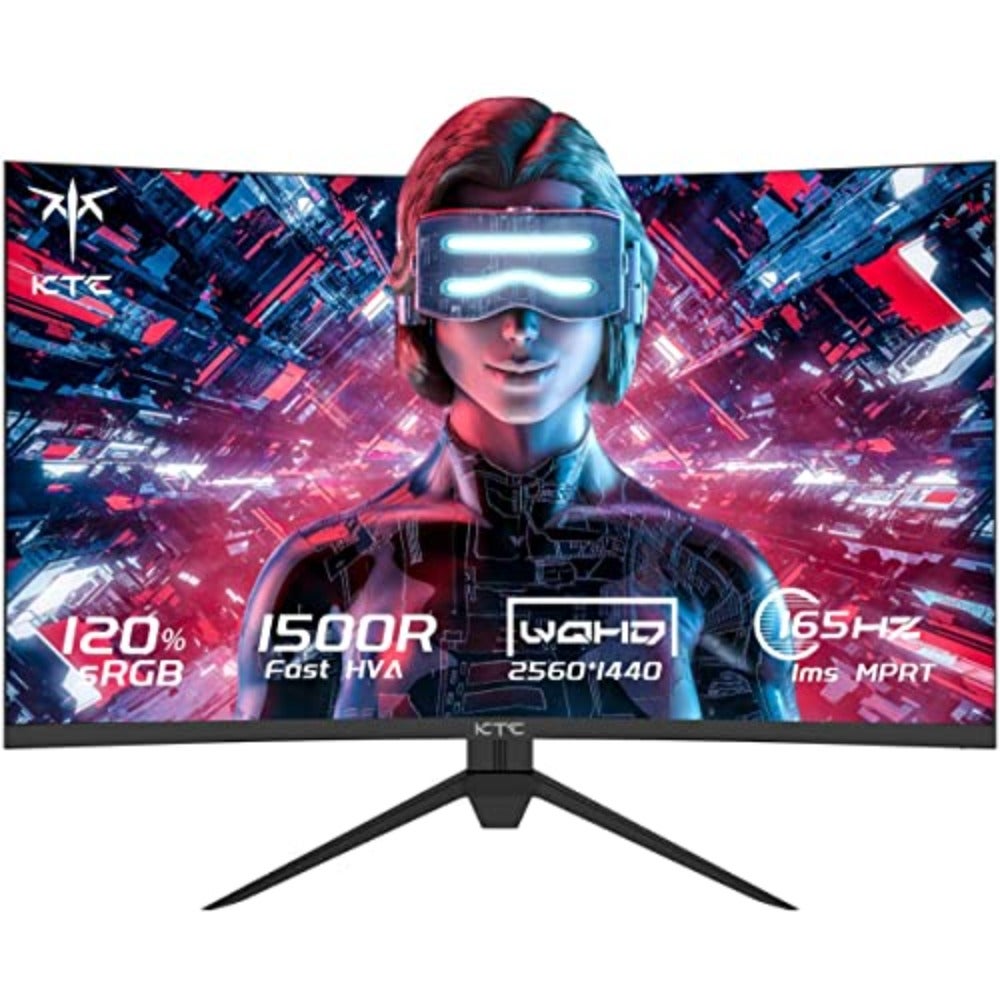 ktc Ktc Gaming Monitor Ktc 27 Qhd Curved Panel 1500r 1ms Mprt Response Adaptive Sync HDR10 132 Srgb Vesa Mount Hdmi For Desktop Laptop PS5 Xbox 27 inch Z1978107722CA38B79176Z
