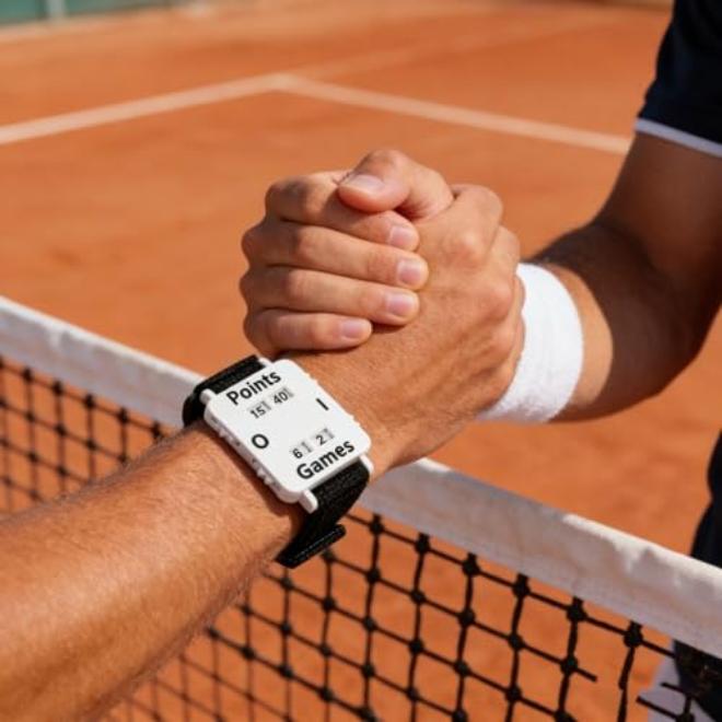 Silicone Tennis Score Keeper Wristband with Adjustable Strap for Match Tracking Volleyball Badminton Squash Adults Men Women Portable Sports Counter - Image 2