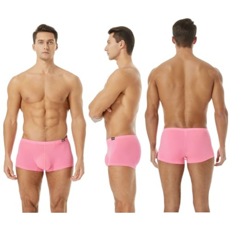 Gudan Mens Silky Underwear Short Leg Boxer Briefs Pack - Image 3
