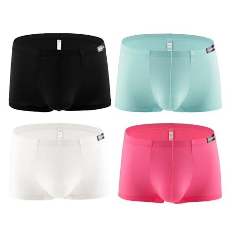 Gudan Mens Silky Underwear Short Leg Boxer Briefs Pack - Image 1