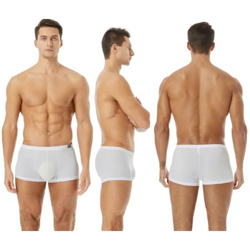 Gudan Mens Silky Underwear Short Leg Boxer Briefs Pack - Image 4