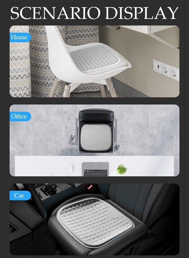 DUNISO Gel Seat Cushion for Car, Cooling Seat Cushion for Long Sitting, Breathable Chair Pad for Office Chair, Desk Chair, Wheelchair High-elastic Seat Cover for Tailbone Pain Relief - Image 4