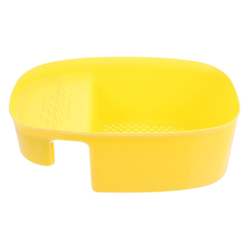 Yellow Plastic Kitchen Sink Drain Strainer Basket And Hanging Vegetable Colander For Dry Wet Separation - Image 2