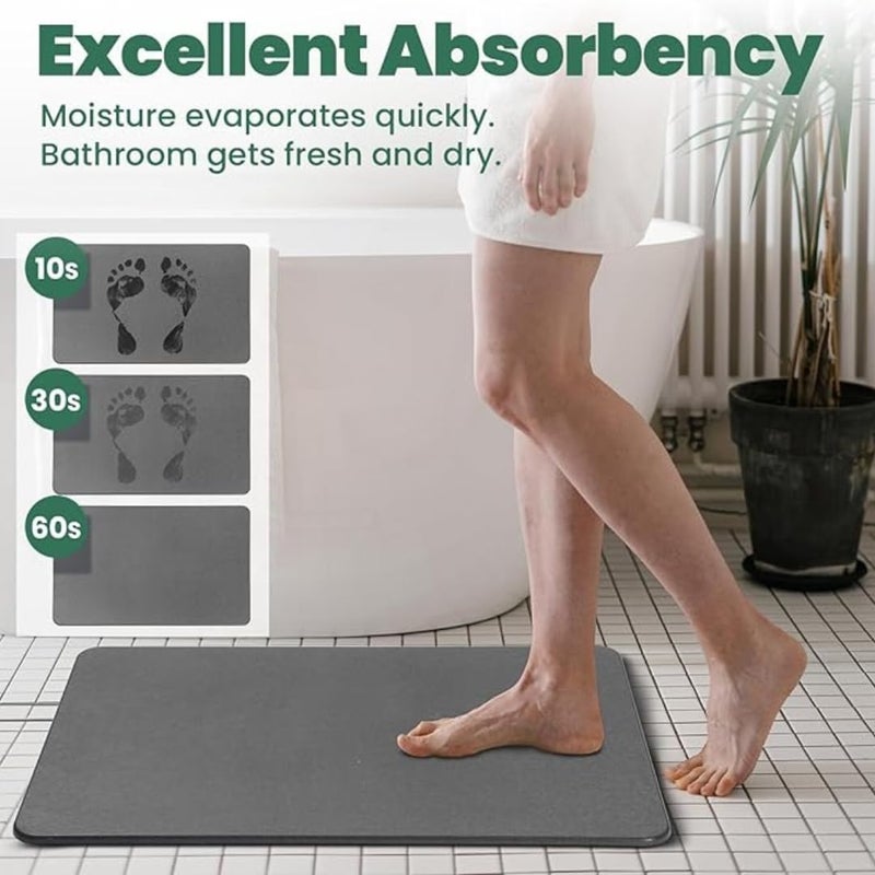SMILEDRIVE Stone Bath Mat EcoFriendly Fast Drying NonSlip Bathroom Mat Easy to Clean 60cm X 40cm - Image 4