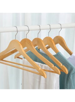 KITCHENOO Strong and long-lasting wooden hangers with 360-degree rotating hooks, clear non-slip strips, and shoulder cutout design for hanging sundresses, coats, jackets, and suits (12 pieces)  - Image 2