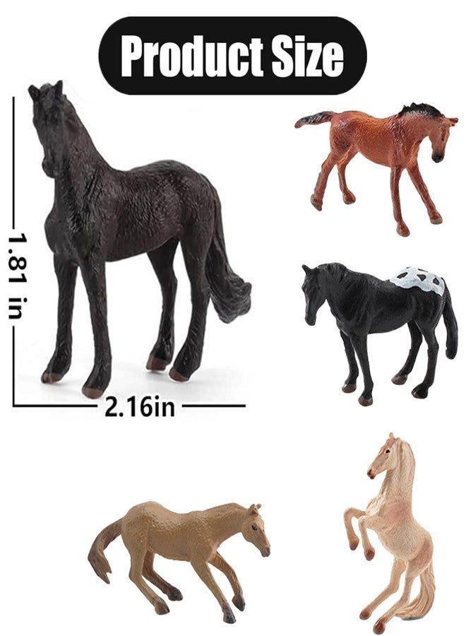 Vihaanta 6PCS Horse Figurine Horse, Animal Figurine, World Famous Horse Figurines Set, Black, Brown, White and Tan, Animal Figurine for Creative Play and Educational Purpose - Image 2