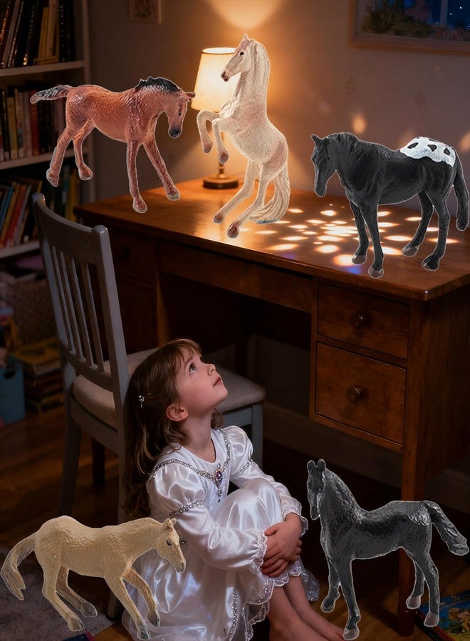 Vihaanta 6PCS Horse Figurine Horse, Animal Figurine, World Famous Horse Figurines Set, Black, Brown, White and Tan, Animal Figurine for Creative Play and Educational Purpose - Image 5