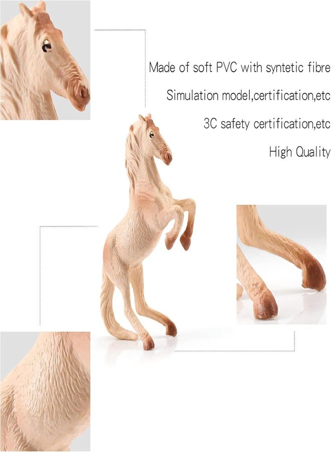 Vihaanta 6PCS Horse Figurine Horse, Animal Figurine, World Famous Horse Figurines Set, Black, Brown, White and Tan, Animal Figurine for Creative Play and Educational Purpose - Image 3